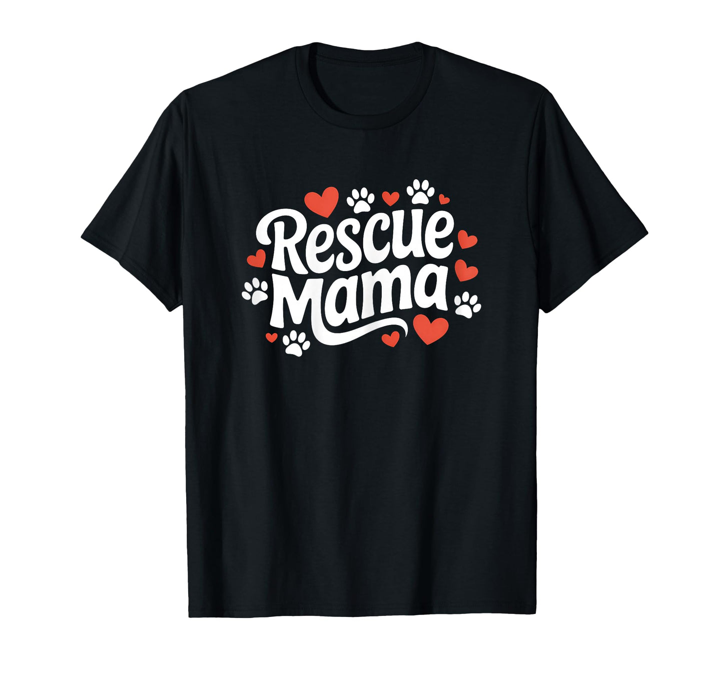Rescue Mama Cute Dog and Animal Adoption Foster Mom Women's T-Shirt