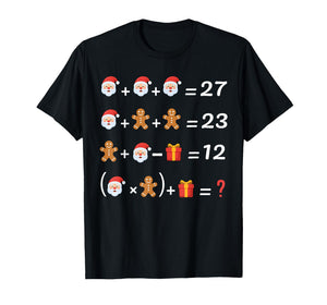 Funny 67 Meme Christmas Math Teacher Santa Six Seven Puzzle T-Shirt