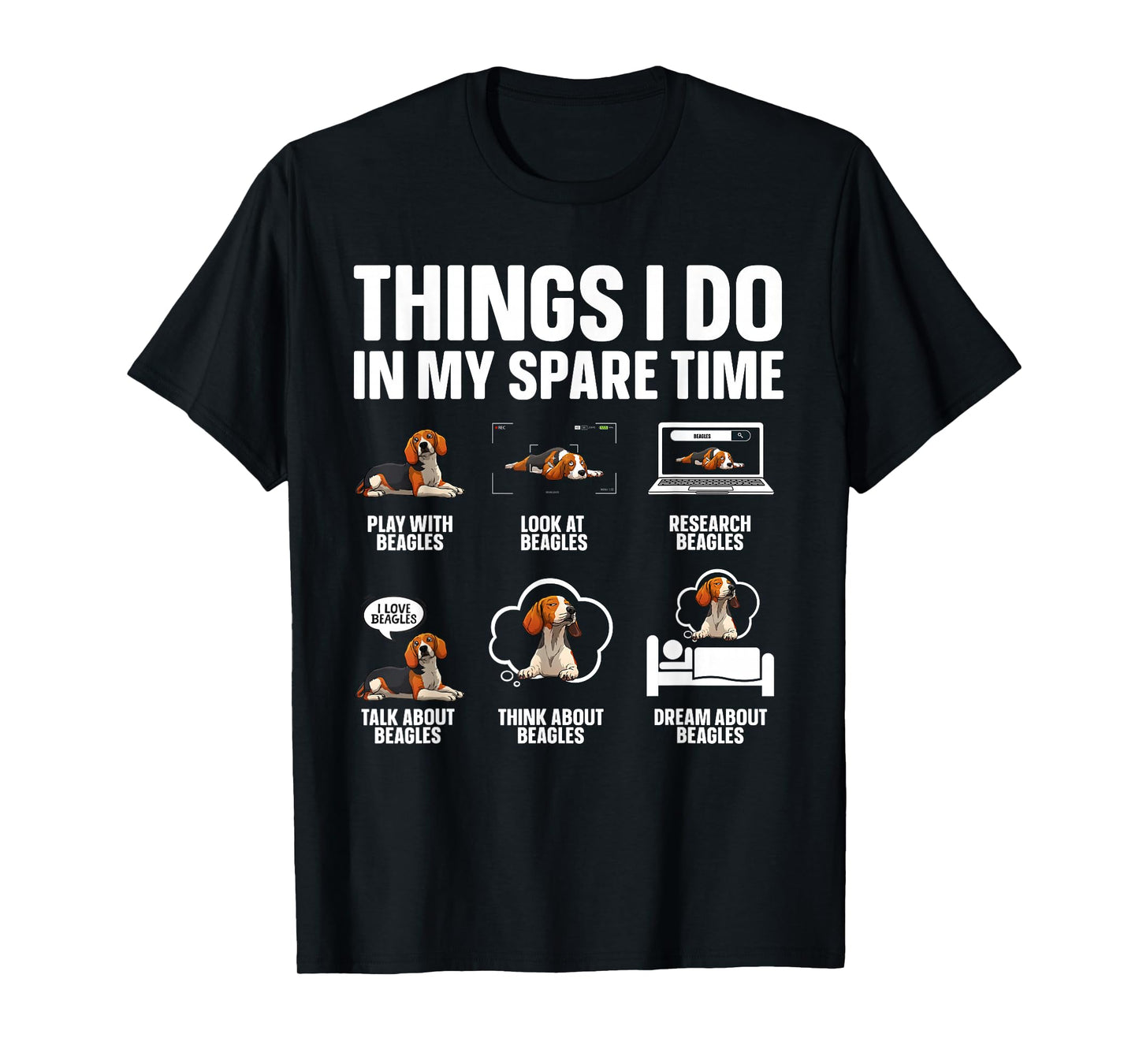 Funny Beagle Design for Men Women Hound Beagle Dog Lovers T-Shirt