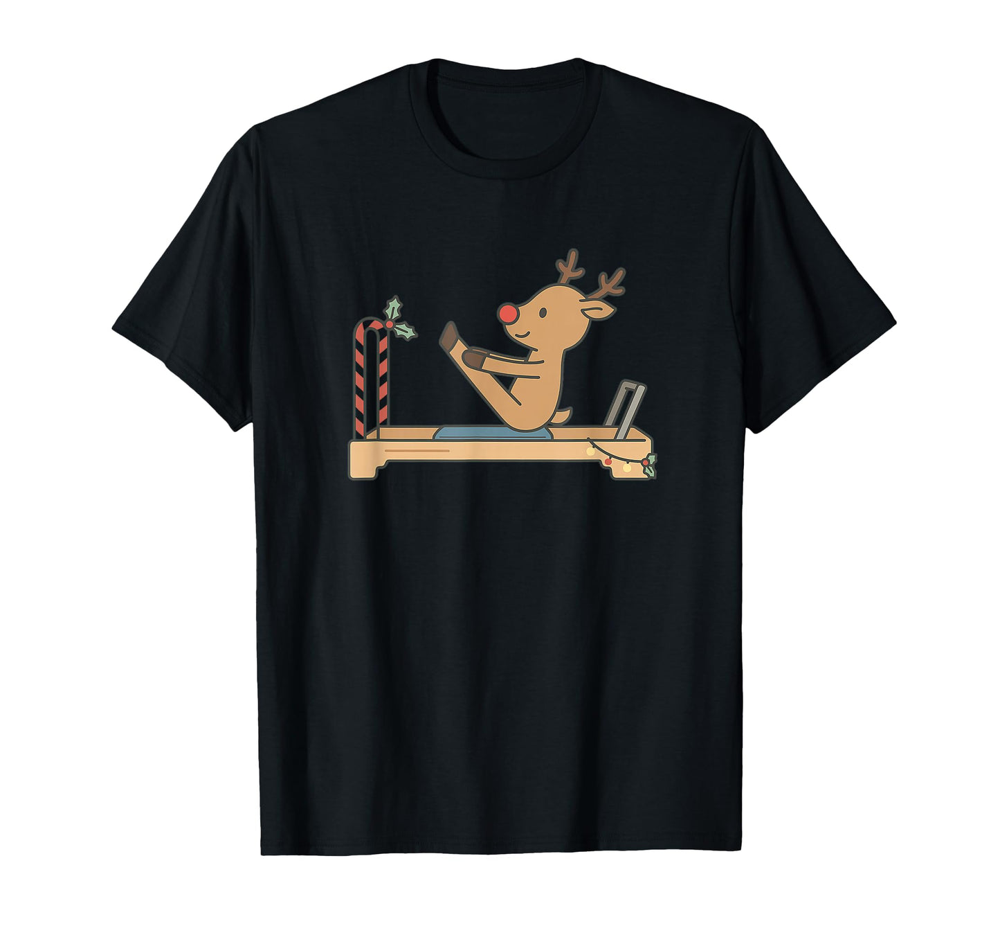 Reindeer Pilates Reformer Christmas T-Shirt