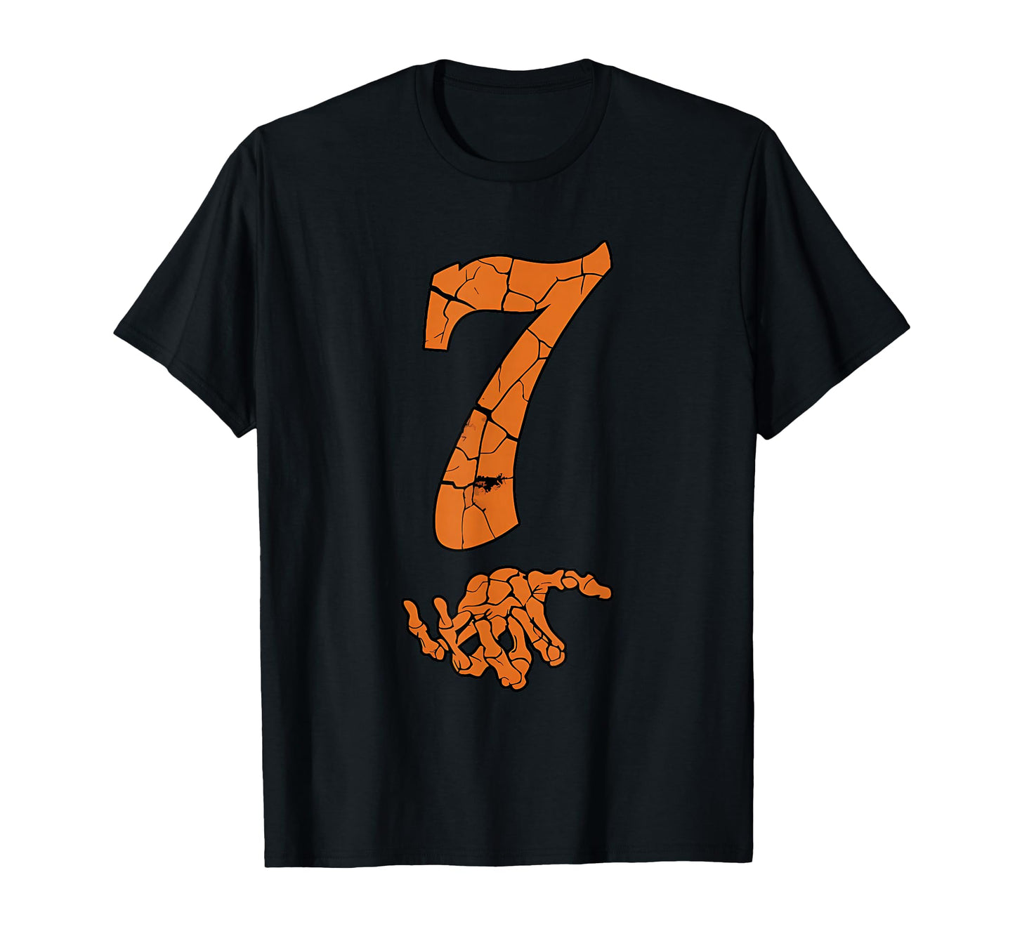 Funny Six Seven 6 7 Meme Skeleton Hands Halloween Costume T-Shirt