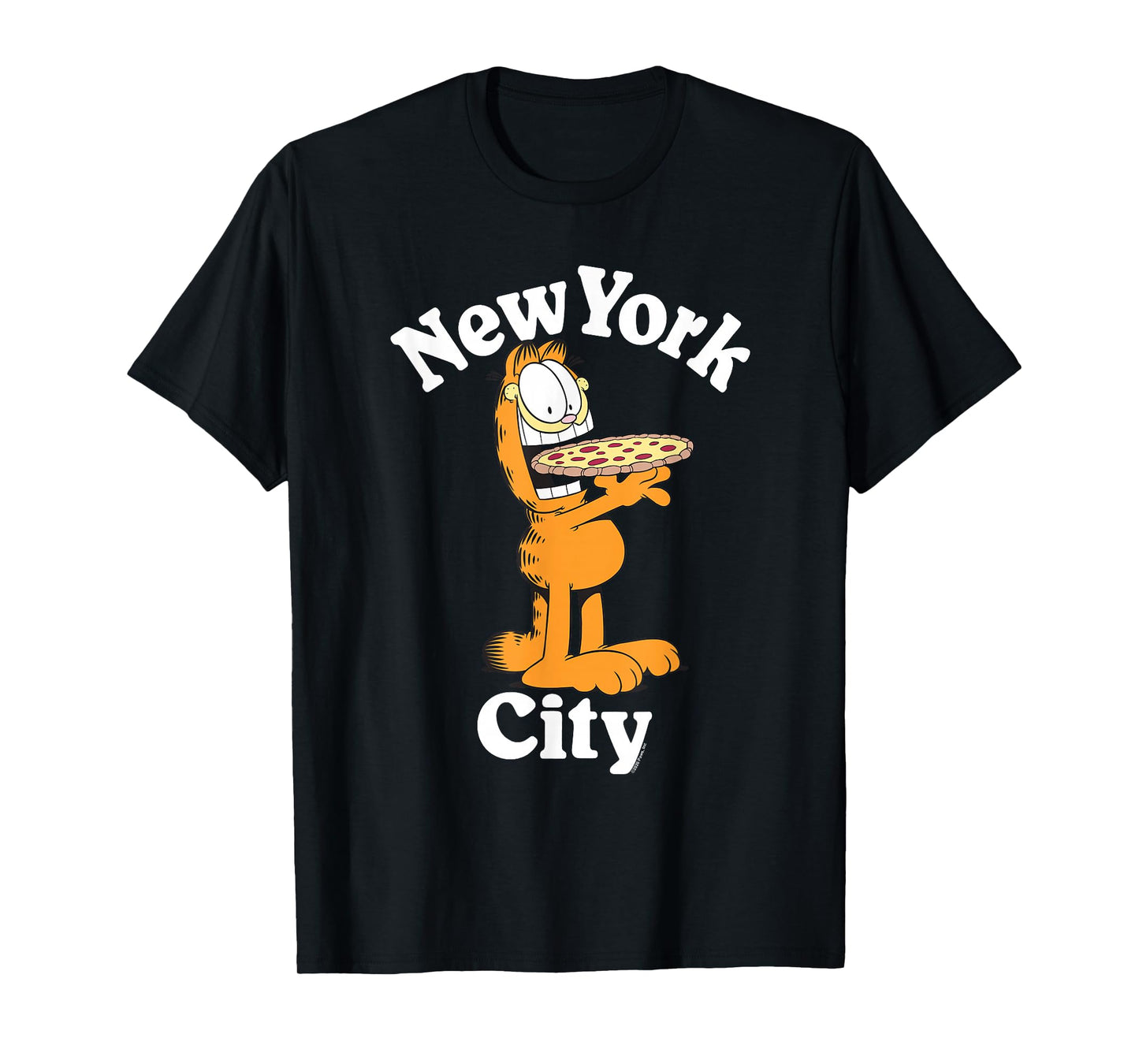 Garfield New York City Pizza Funny Travel Souvenir Cartoon T-Shirt