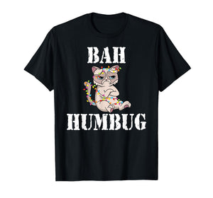 Grumpy Cat Tangled Christmas Lights - BAH Humbug T-Shirt