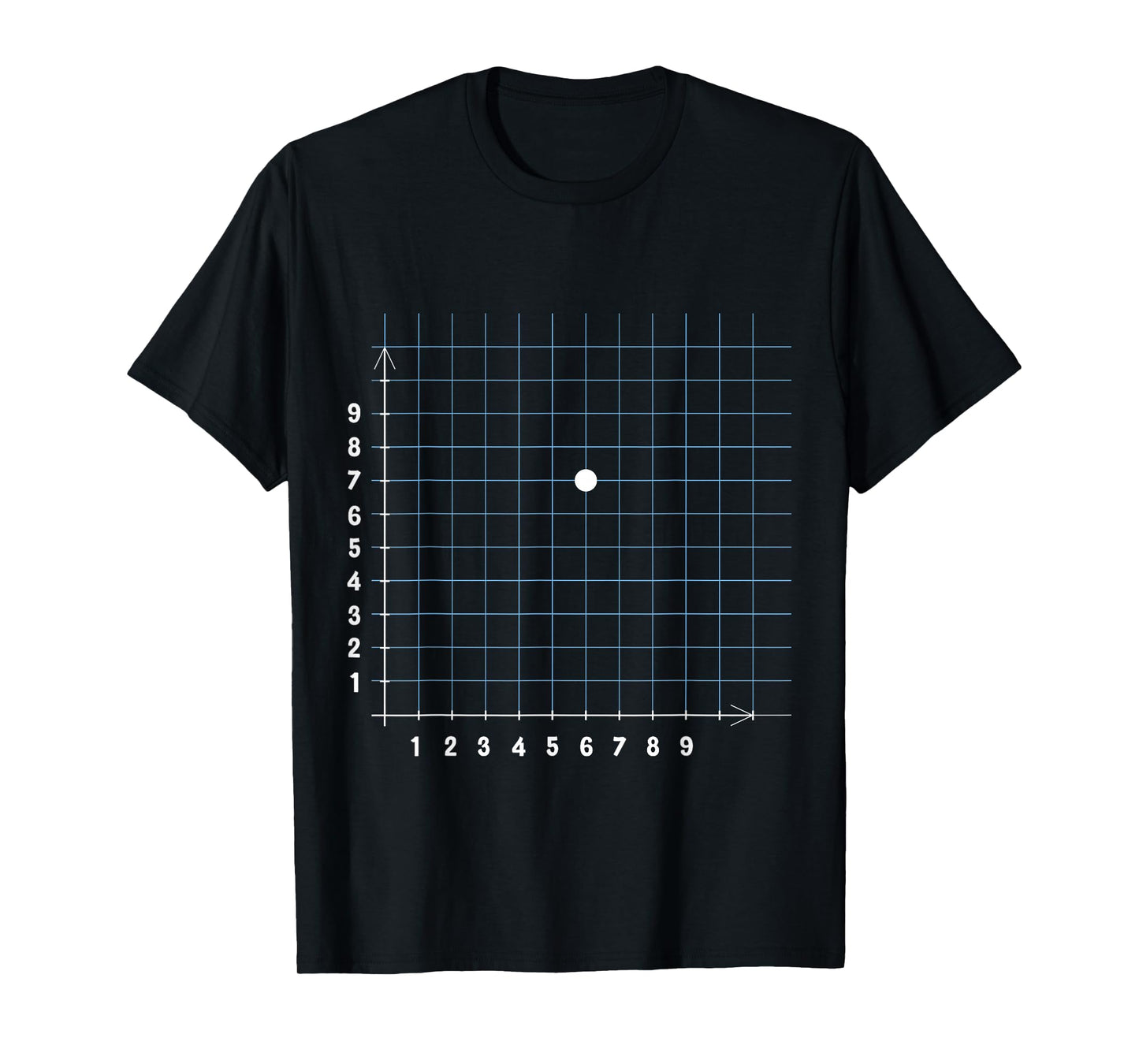 Coordinate (6,7) Math Teacher Funny Math Joke T-Shirt