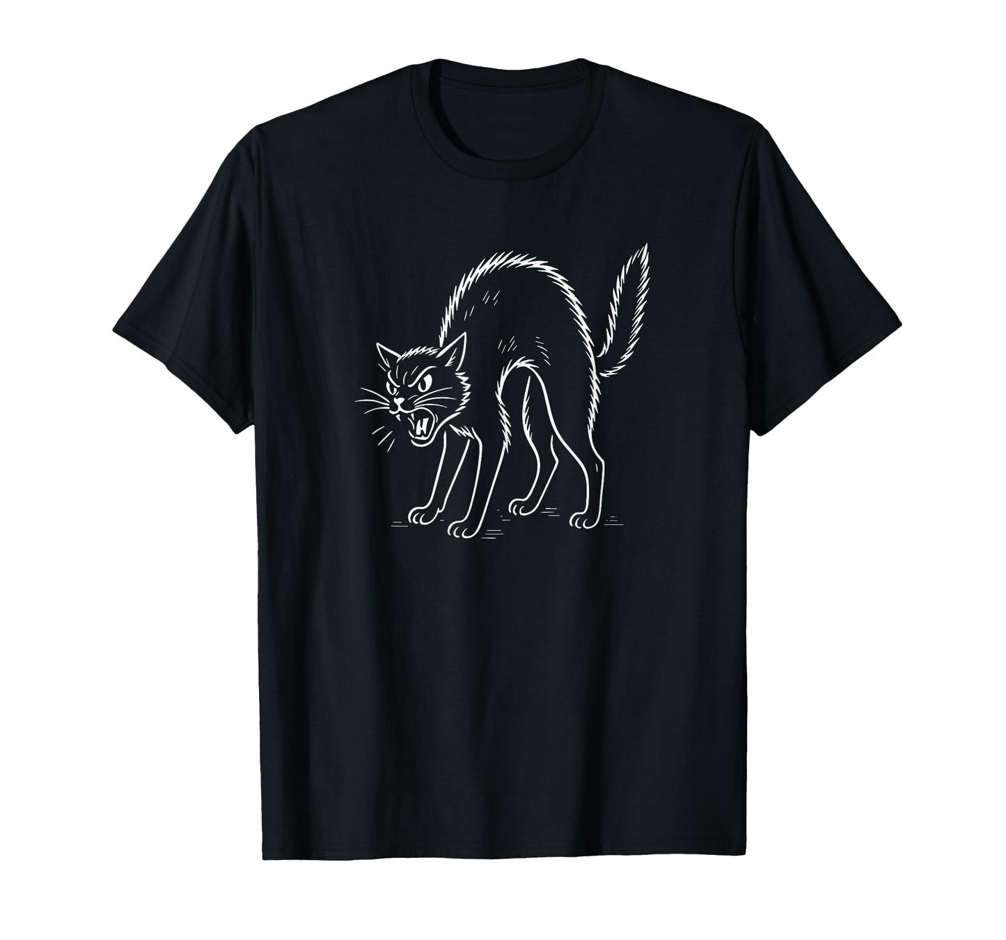 Hissing Black Cat T-Shirt