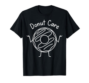 Donut Care Pun Line Art Funny T-Shirt