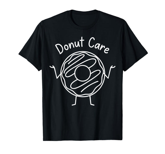 Donut Care Pun Line Art Funny T-Shirt