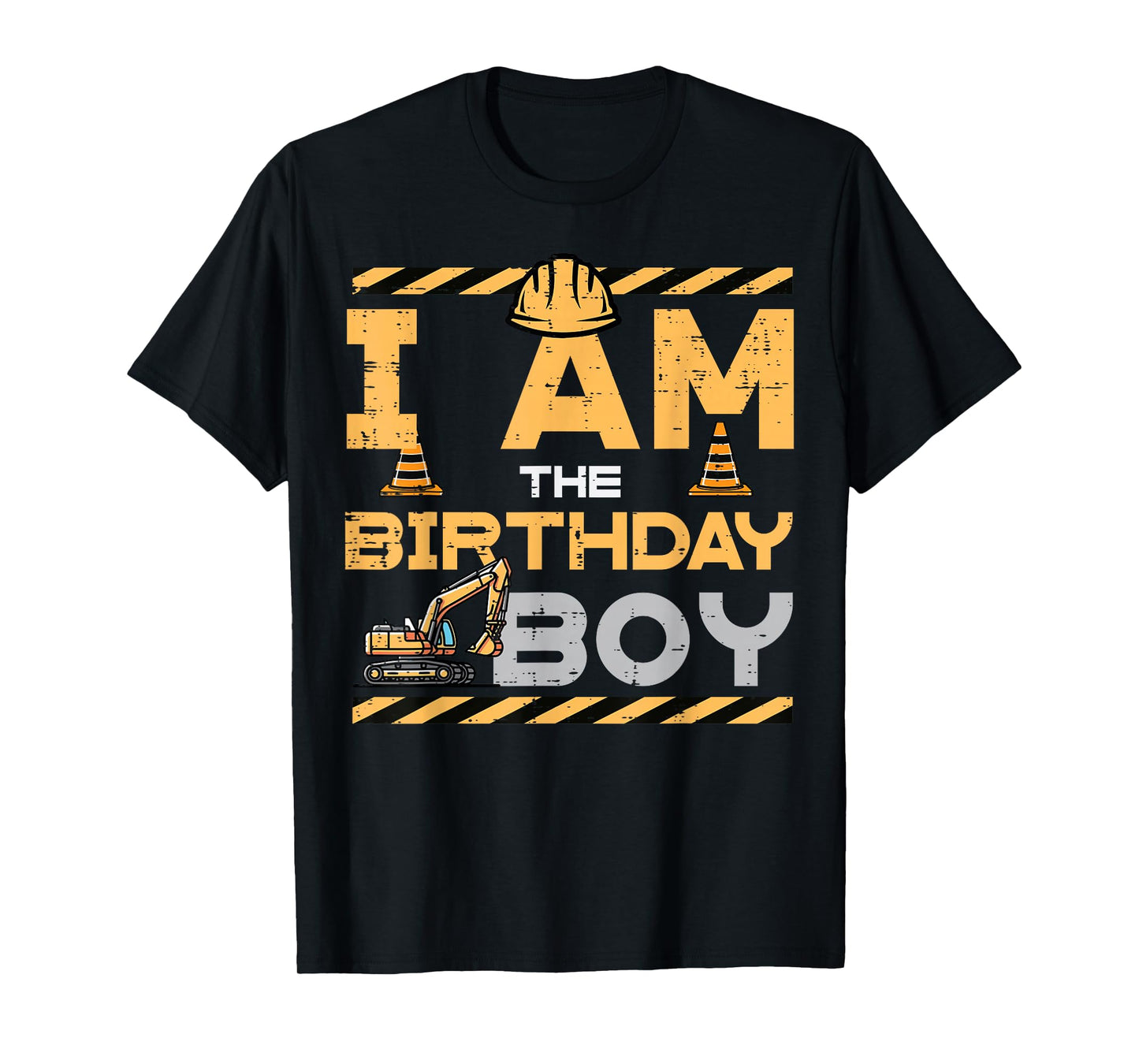 I Am The Birthday Boy Excavator Party Family Match Boys Kids T-Shirt