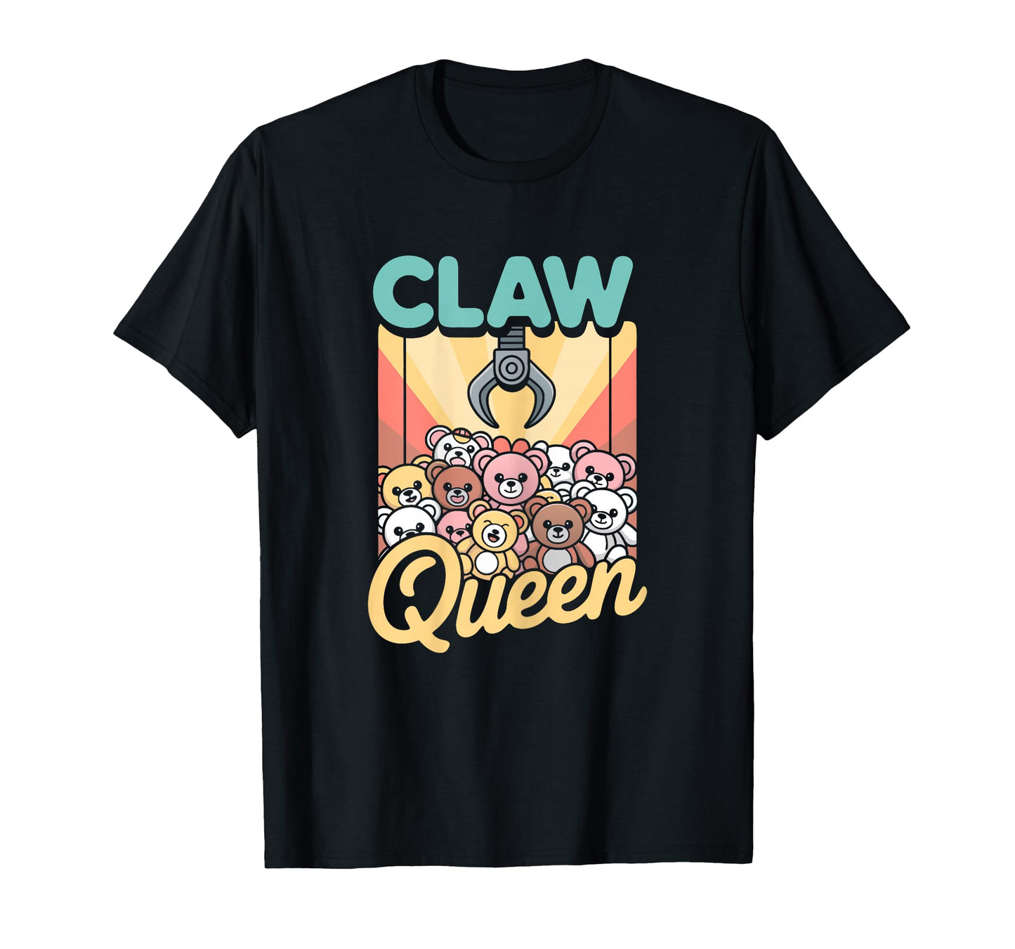 Woman Claw Machine Queen Girl Arcade Prize Grabber T-Shirt