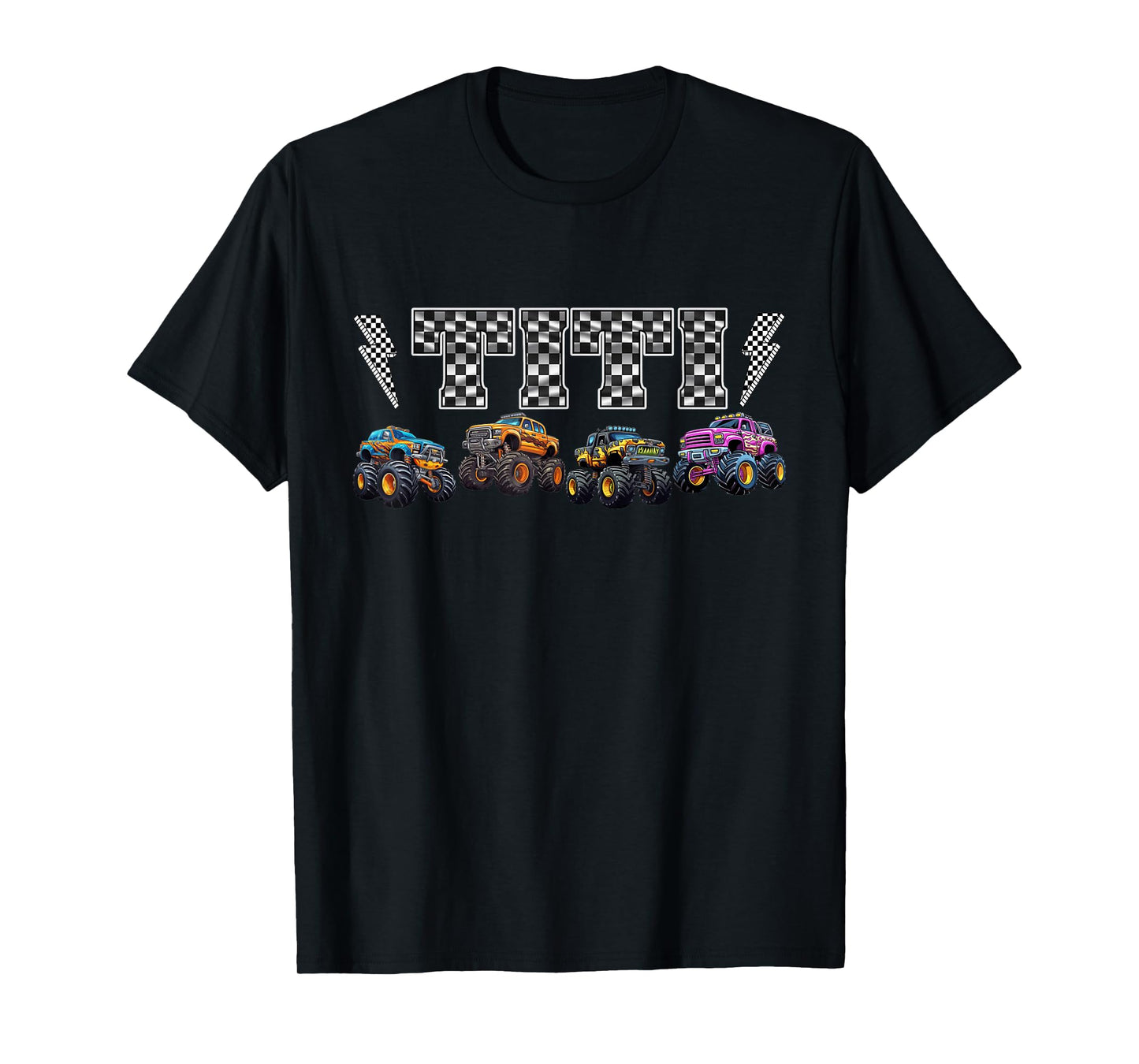 Titi Retro Monster Truck Family Crew Birthday Matching T-Shirt