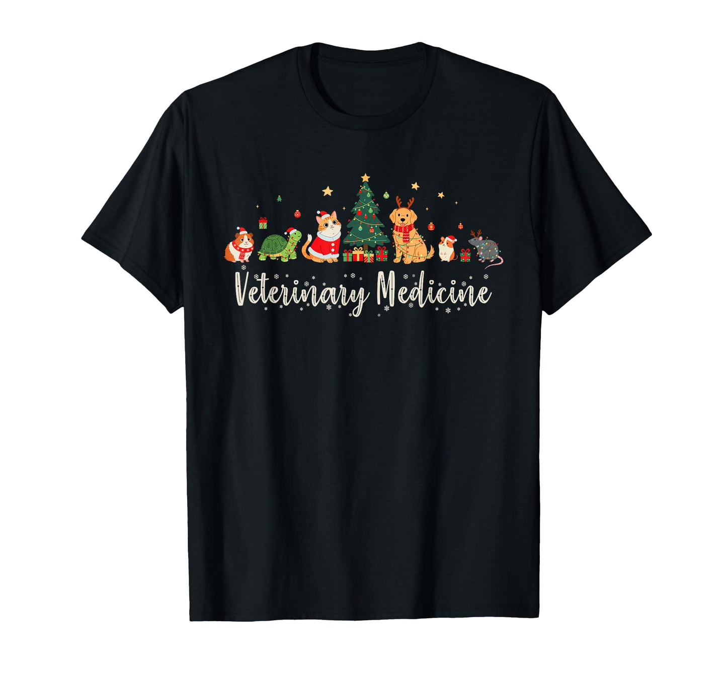 Vet Tech Animal Christmas Xmas Vibes Veterinary Medicine T-Shirt