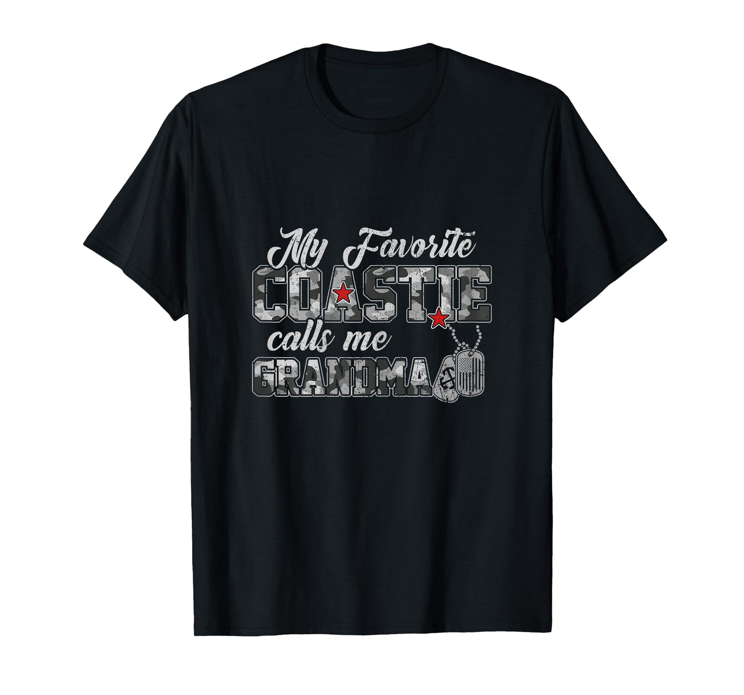 Coast Guard Family My Favorite Coastie Calls Me Grandma T-Shirt