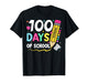 Teacher Kids Retro Groovy 100 Days Happy 100th Day of School T-Shirt