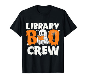 Library Boo Crew Book Lovers Funny Halloween T-Shirt