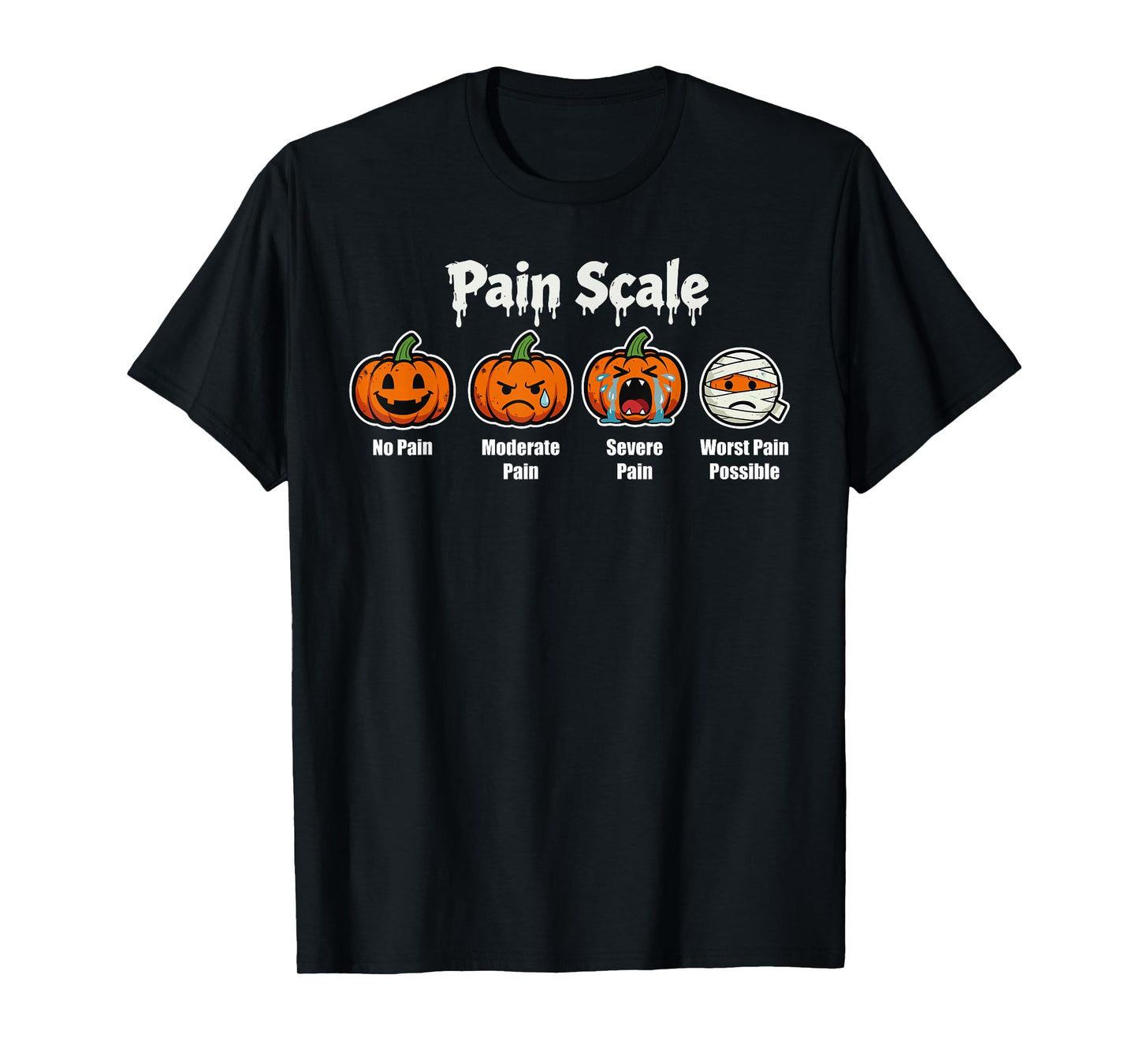 Pain Scale Pumpkin Costume Halloween T-Shirt