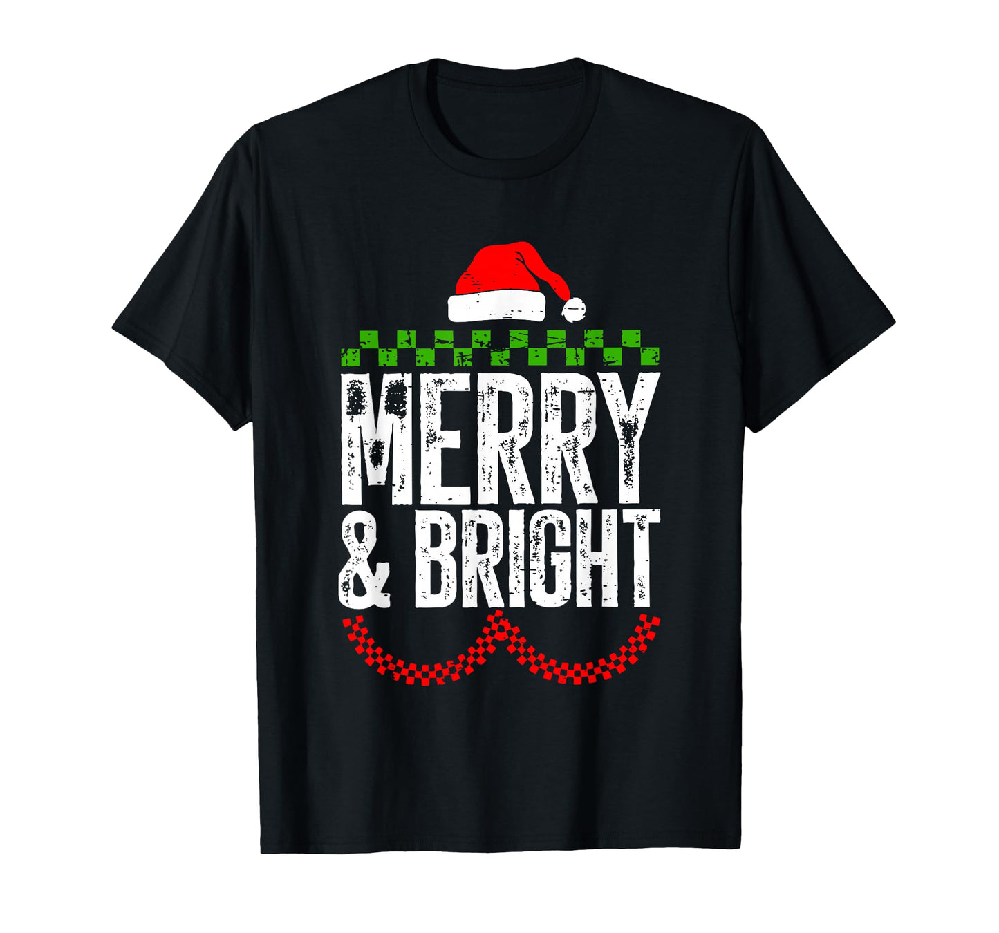 Retro Merry and Bright Moody and Uptight Couples Christmas T-Shirt