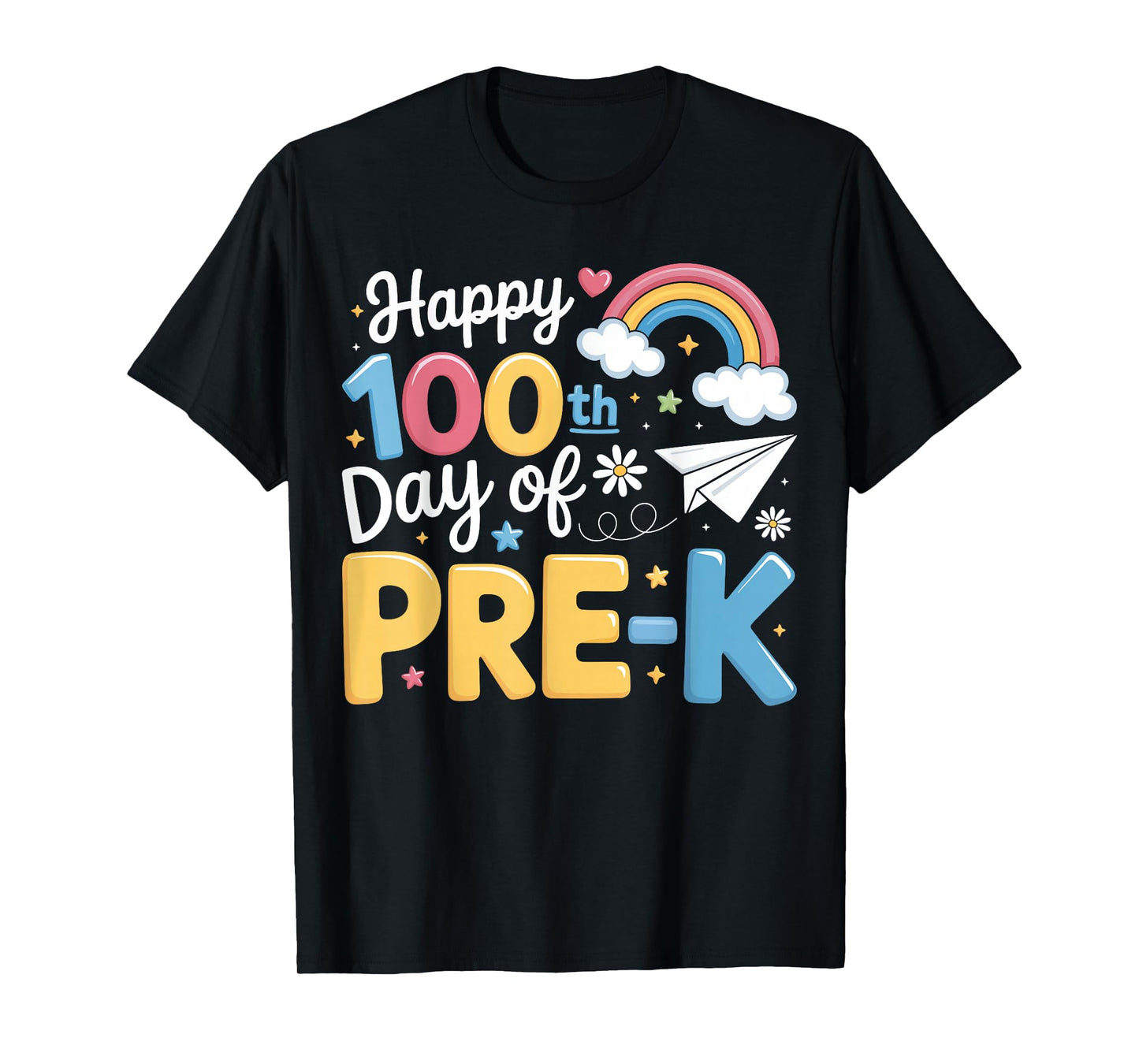 Happy 100th Day of Pre-K Teacher Boys Girls 100 Days School T-Shirt
