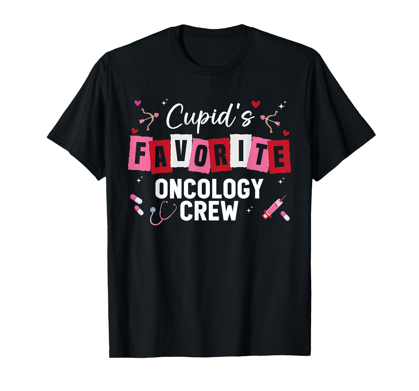 Cupid's Favorite Oncology Crew Nurse Valentine Day Hemonc T-Shirt