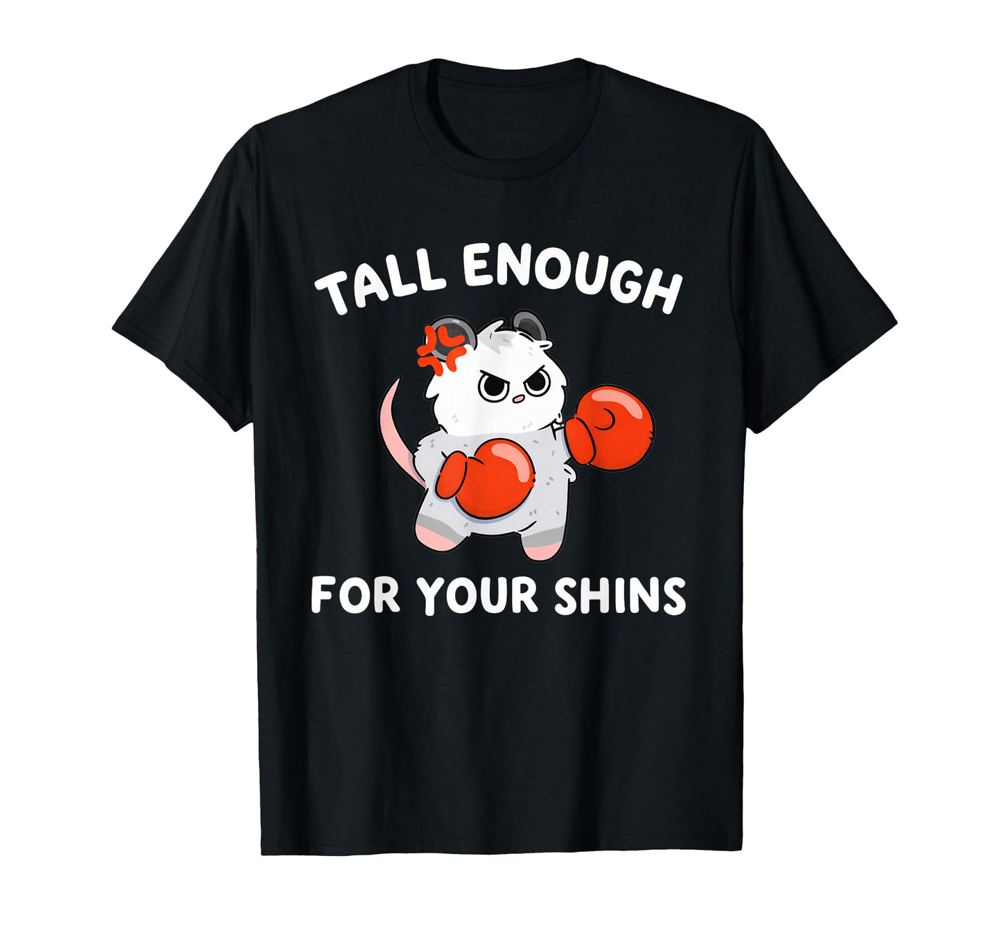 Tall Enough for Your Shins Funny Boxing Cat T-Shirt