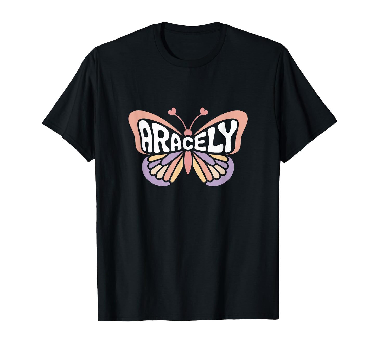 Aracely Butterfly - Personalized Cute Name Word Art T-Shirt