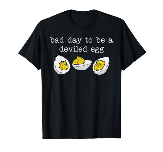 Retro Funny Thanksgiving Dinner Bad Day to Be a Deviled Egg T-Shirt