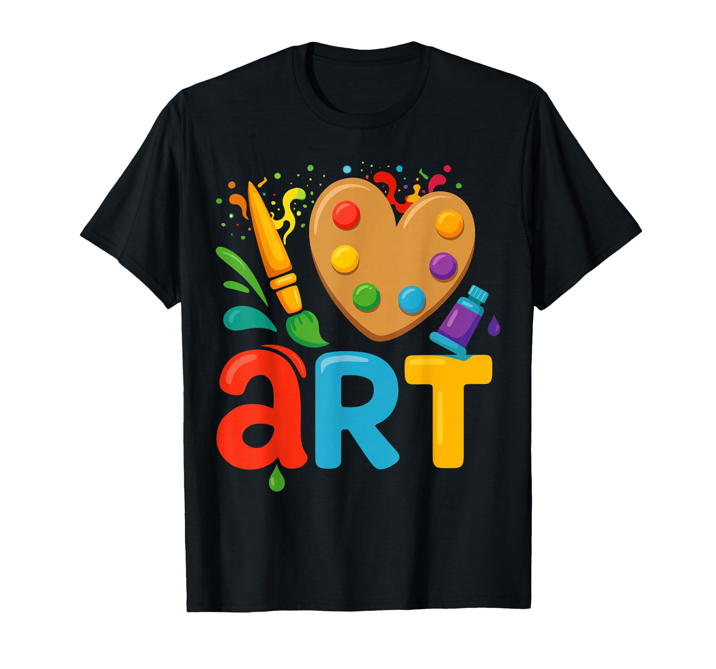 Colourful Art Painter Palette Kids & Teachers Tee T-Shirt