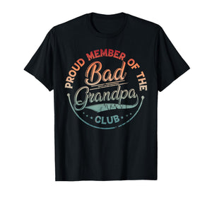 Proud MemberOf Grandpa Club Vintage Father's Day T-Shirt