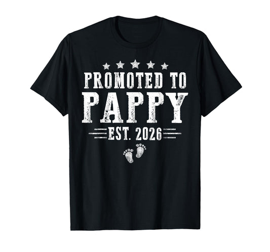 Promoted to Pappy est.2026 Father's Day First time Papa T-Shirt