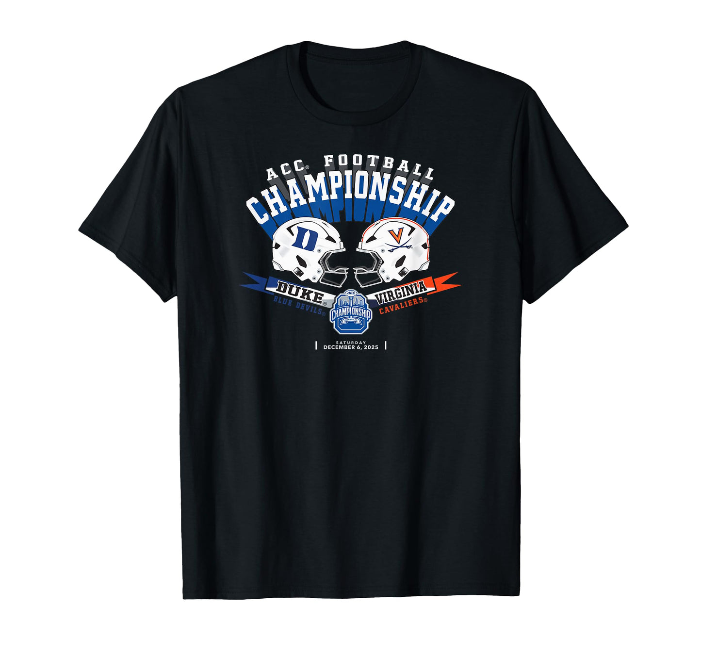 Duke vs Virginia Acc Championship 2025 Football Dark Heather T-Shirt