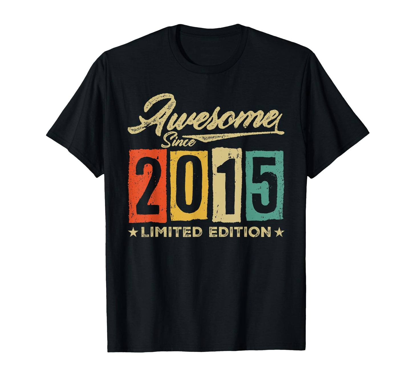 Awesome Since 2015 Limited Edition 11 Year Old 11th Birthday T-Shirt