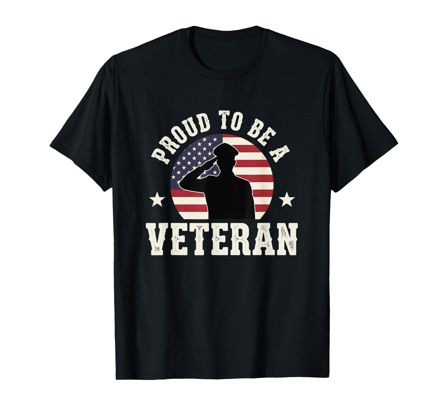 Christian Proud to Be A Veteran - American Flag Salute T-Shirt