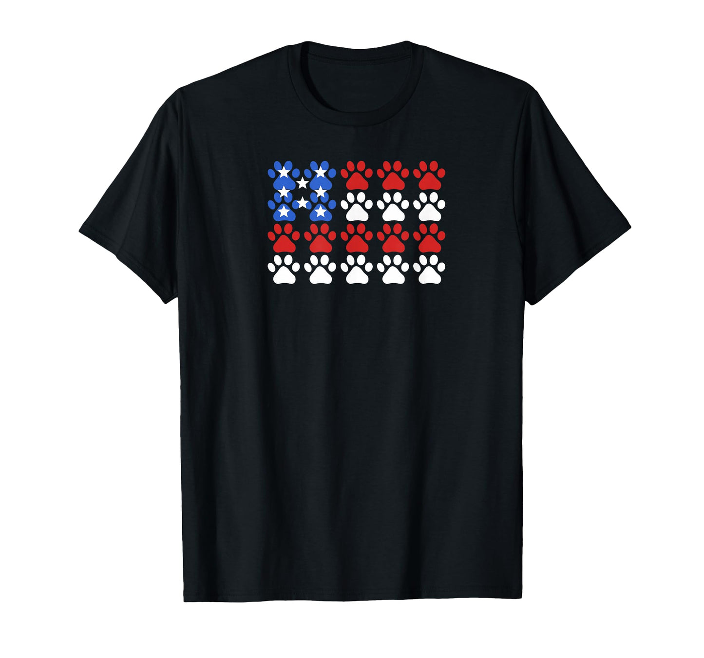 USA Paw Print Design for Dog & Cat Lovers T-Shirt