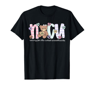 NICU Neonatal Intensive Care Unit Valentine Women Nurse T-Shirt