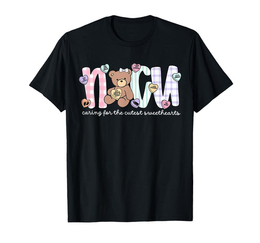 NICU Neonatal Intensive Care Unit Valentine Women Nurse T-Shirt
