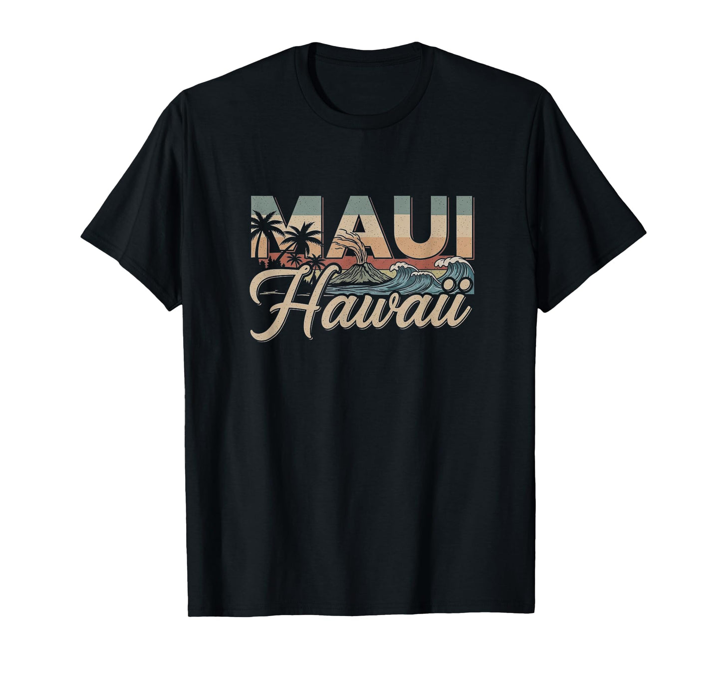 Retro Maui Hawaii Artwork Hawaiian T-Shirt