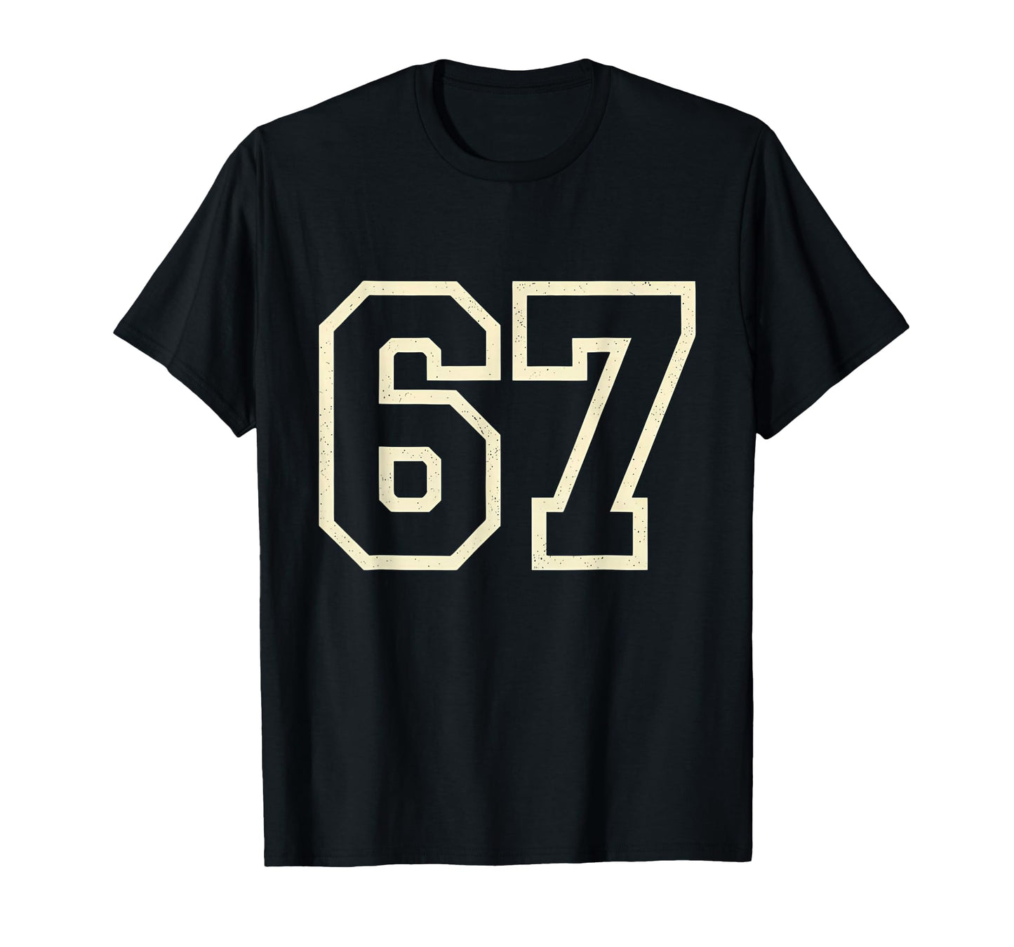 Vintage Six Seven Funny 67 Meme Retro 6 7 Number T-Shirt