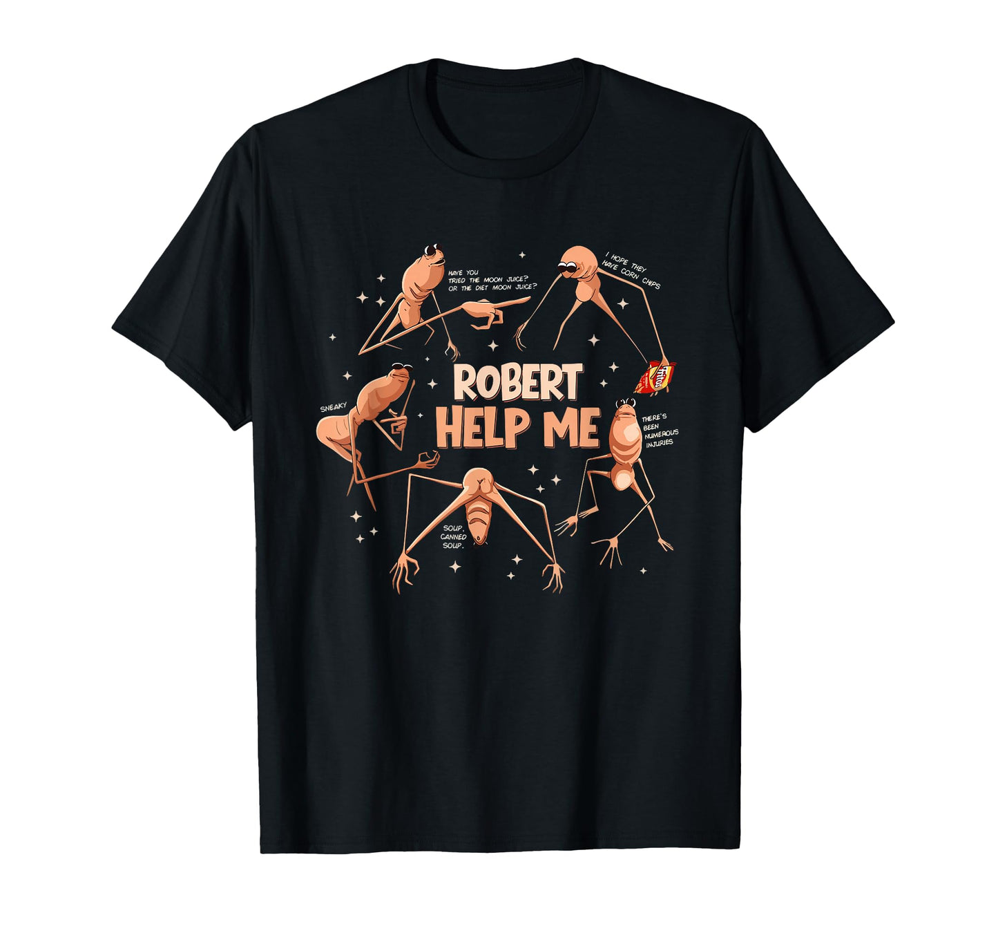 Funny Marcus The Worm Robert Help Me Meme T-Shirt