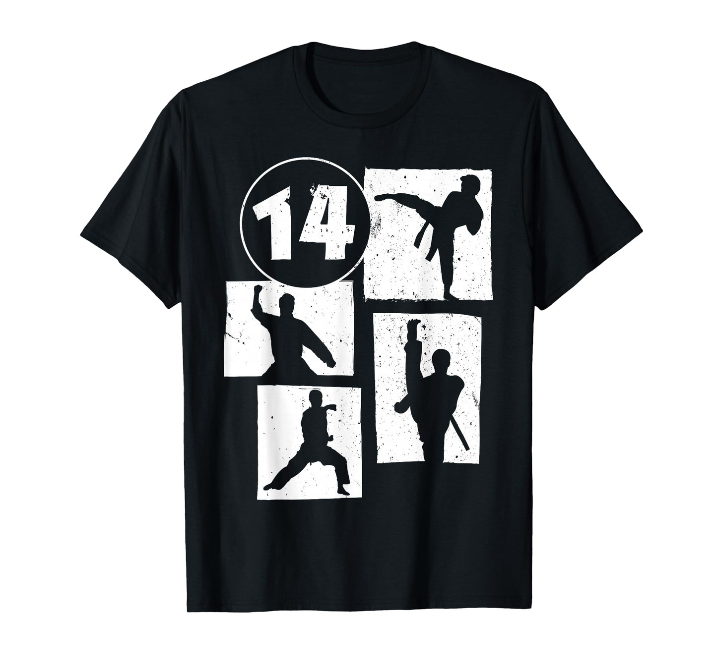 14th Birthday Karate Taekwondo 14 Years Old Boy Martial Arts T-Shirt