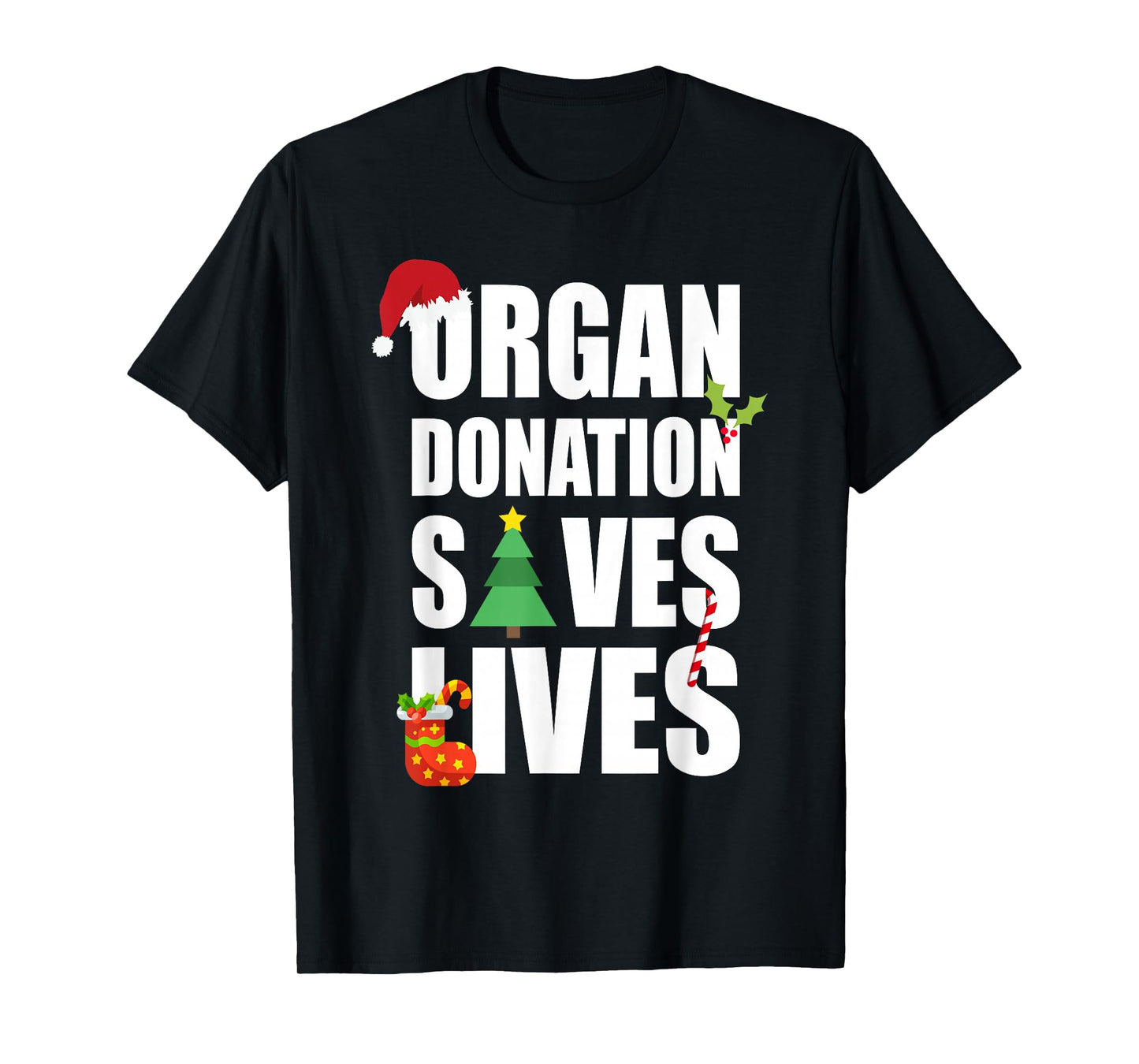 Organ Donation Save Lives Christmas Transplant Lung Kidney T-Shirt
