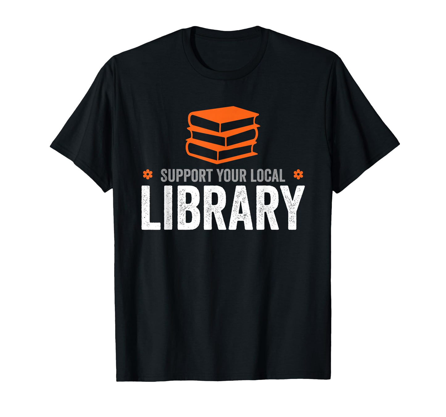 Groovy Support Your Local Library Book Reader Lover Bookworm T-Shirt