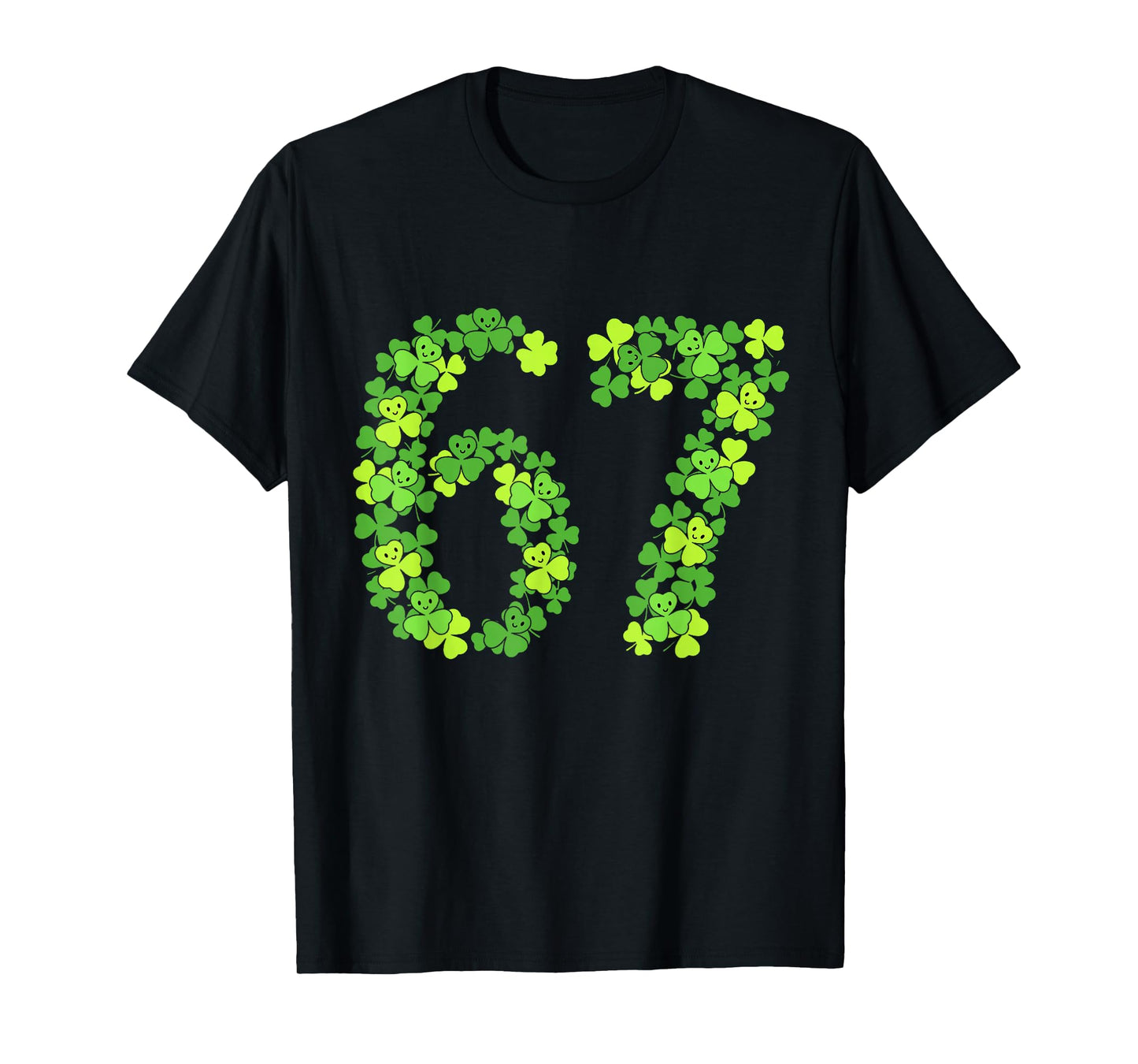 st Patricks Day 67 Shamrock six Seven 6 7 Meme Kids 67 Boys T-Shirt