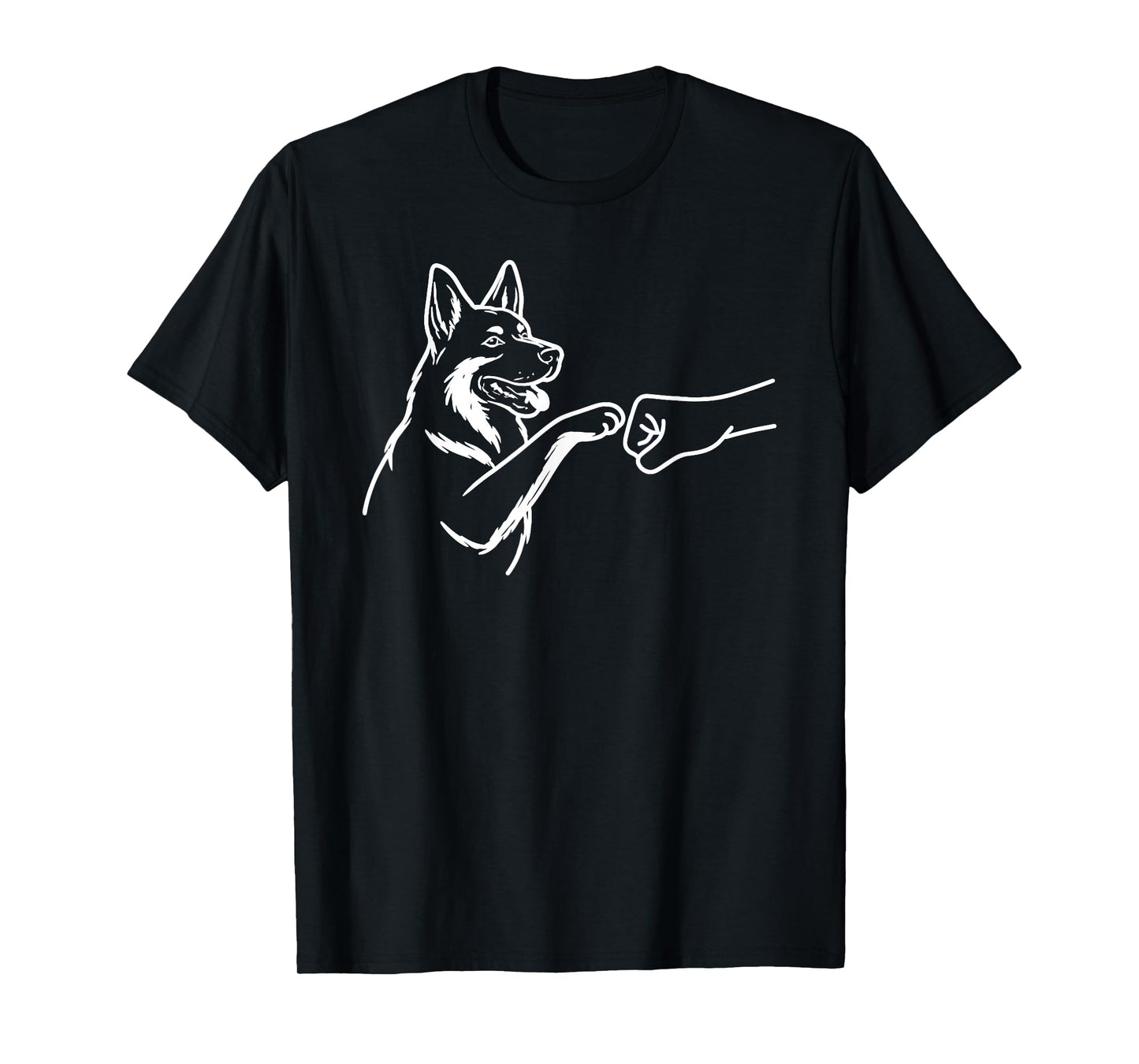 German Shepherd Punch Hand Friendship Fist Bump Dog Lovers T-Shirt