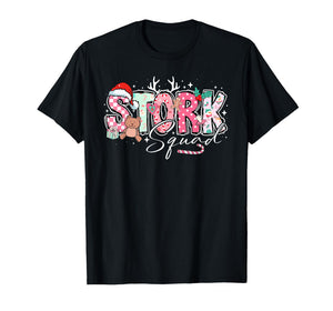 Stork Squad Labor and Delivery Nurse Christmas T-Shirt