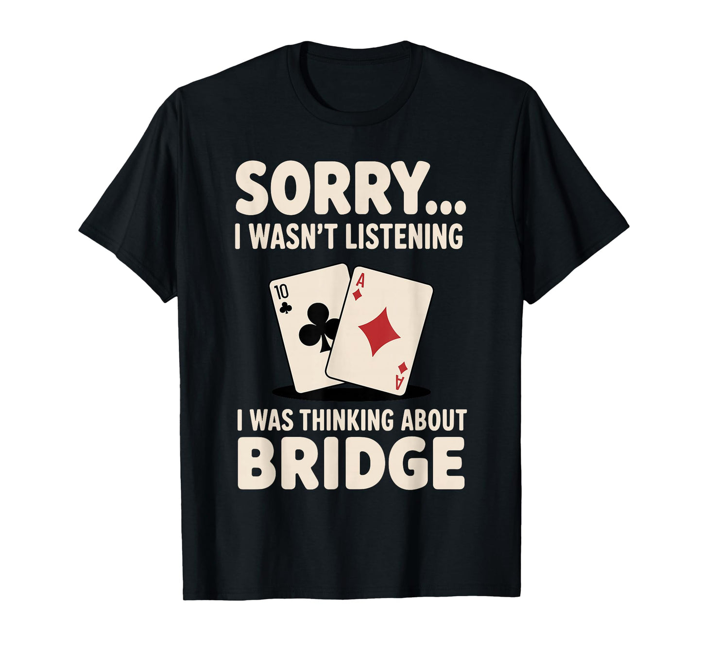 Cool Bridge Player Art for Men Women Card Game Player Bridge T-Shirt