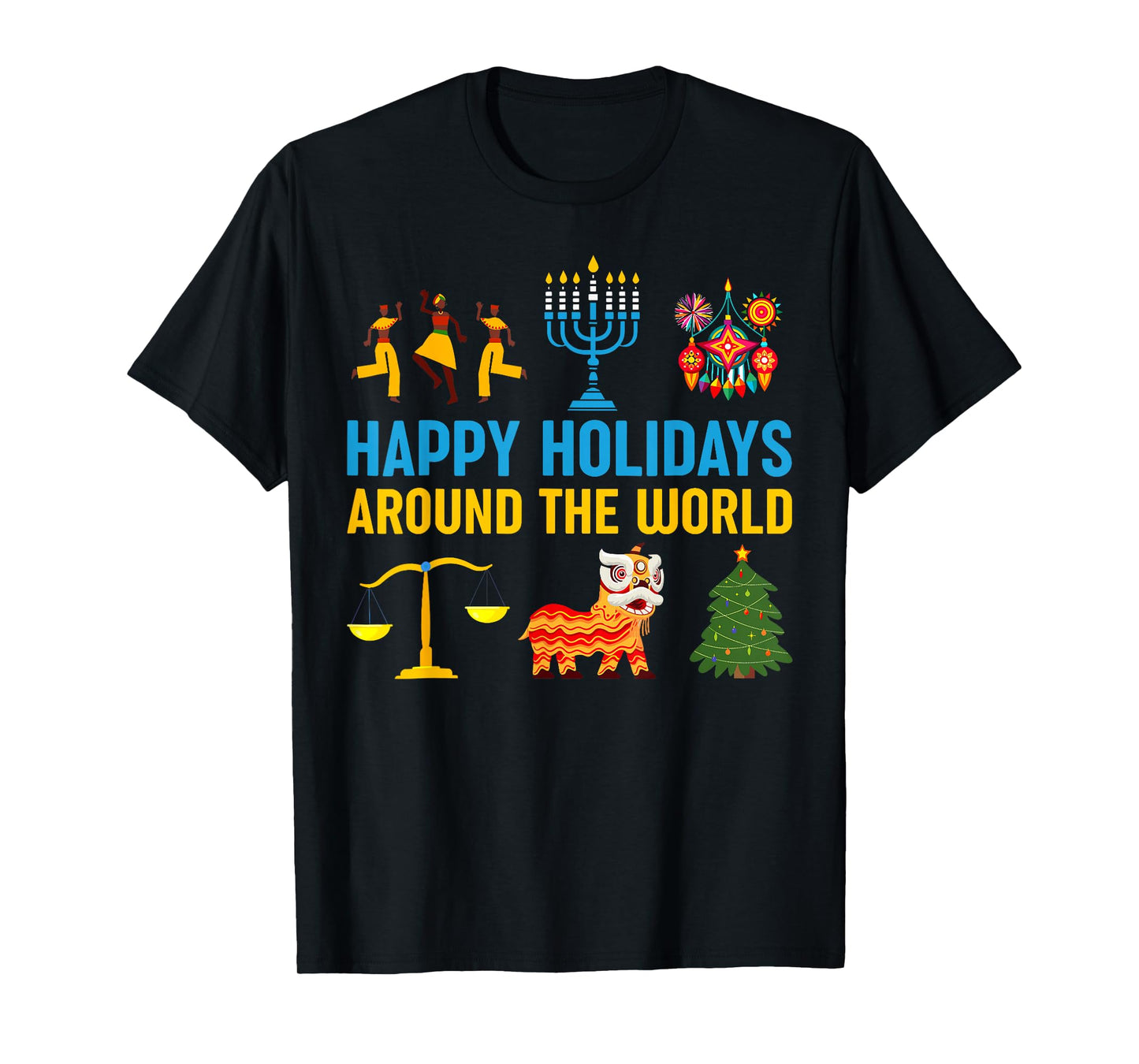Happy Holidays Around The World Multicultural Matching Group T-Shirt