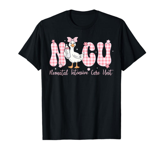 NICU Nurse Silly Goose Neonatal Intensive Care Unit Nurse T-Shirt