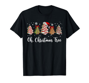 Oh Christmas Tree Cakes Debbie Becky Jen Cake Lovers Xmas T-Shirt