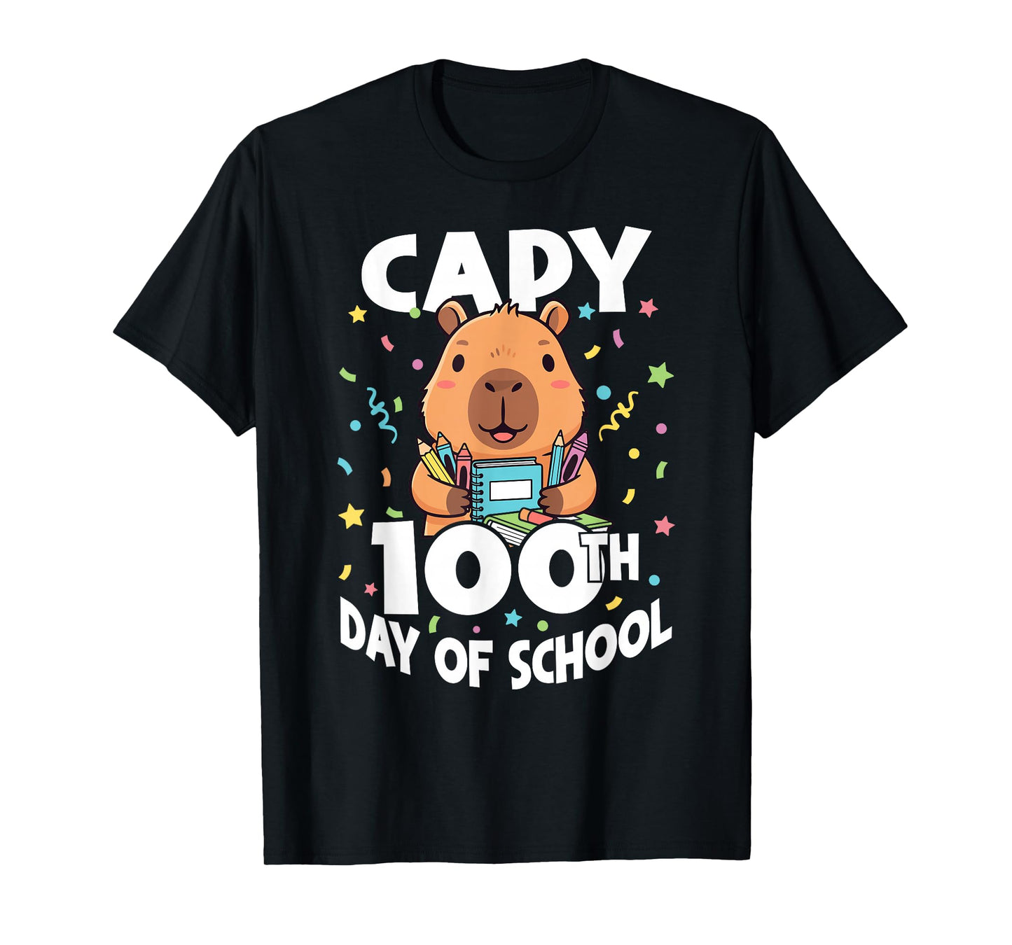 Capy 100th Day of School Capybara 100 Days of School Kids T-Shirt