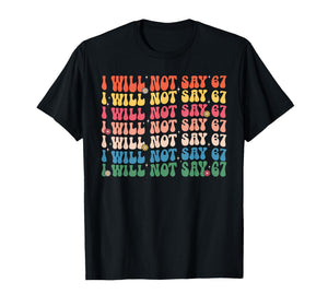 67 Write Lines Six Seven 7endy 6 7endy Retro Groovy 67 Meme T-Shirt