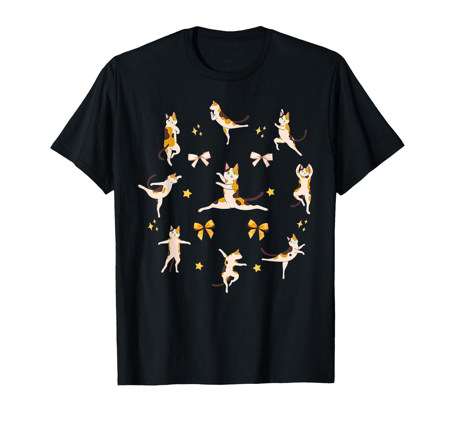 Cute Ballet Kitten Cat Dancing Ballerina Ballet Teacher Bow T-Shirt